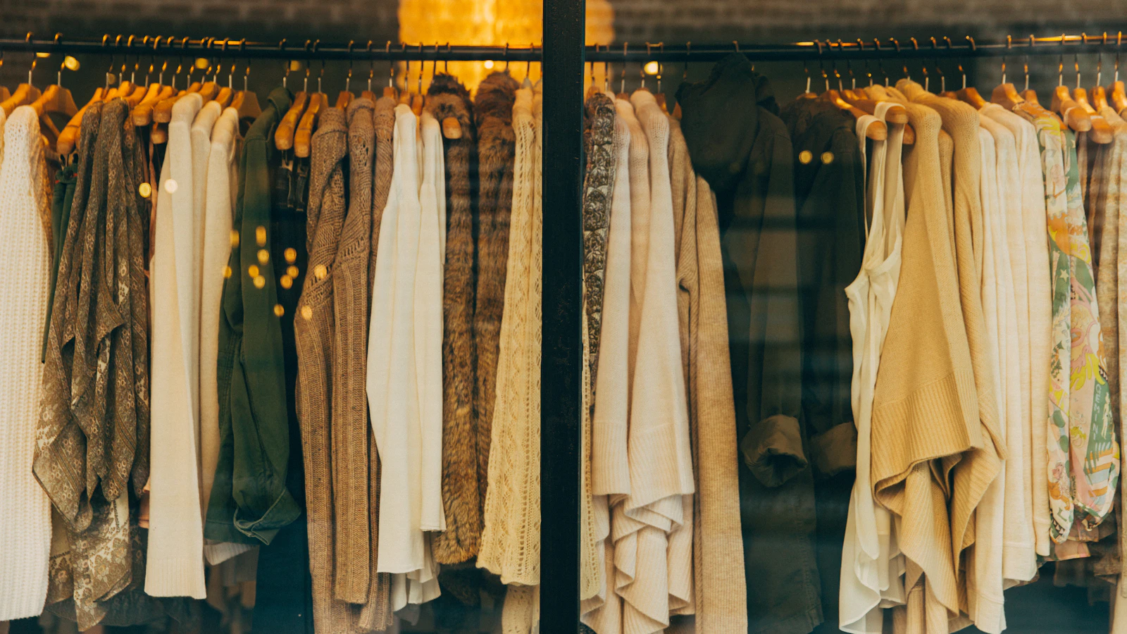 A neat clothing rack with coordinated travel-ready pieces